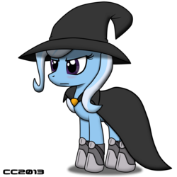 Size: 1024x1024 | Tagged: dead source, safe, artist:christiancerda, trixie, pony, unicorn, g4, boots, cape, clothes, female, hat, mare, shoes, simple background, solo, transparent background