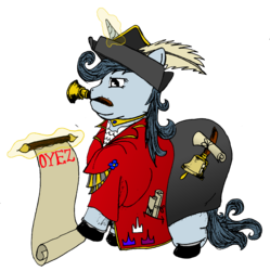 Size: 1697x1702 | Tagged: safe, artist:pitpony, oc, oc only, oc:stella belle, pony, unicorn, bell, belly, clothes, dress, fat, feather, formal, hat, jacket, magic, messenger, obese, overweight, scroll, skirt, solo, telekinesis, tricorne