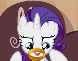 Size: 1280x1015 | Tagged: safe, rarity, g4, rarity takes manehattan, female, lord of the rings, ring, solo, tengwar, text, the one ring, this will end in insanity, this will end in undeath, uh oh