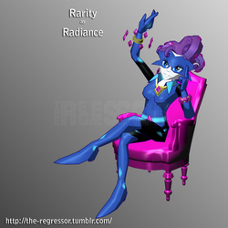 Size: 1024x1024 | Tagged: safe, artist:the regressor, artist:the-regressor, radiance, rarity, anthro, equestria girls, g4, power ponies (episode), 3d, chair, female, hilarious in hindsight, humanized, power ponies, sitting, solo