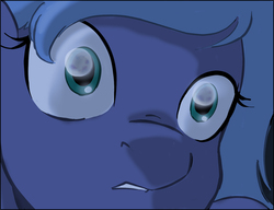 Size: 1000x767 | Tagged: safe, artist:robd2003, princess luna, moon-fall, g4, female, filly, solo, woona