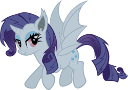 Size: 3000x2112 | Tagged: safe, artist:doctor-g, rarity, alicorn, bat pony, bat pony alicorn, pony, bat ponified, female, hilarious in hindsight, mare, race swap, raribat, raricorn, simple background, solo, transparent background, vector