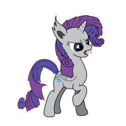 Size: 1200x1200 | Tagged: safe, artist:gordontryhardwilson, rarity, alicorn, bat pony, pony, g4, alicornified, bat ponified, female, race swap, raribat, raricorn, simple background, solo, transparent background