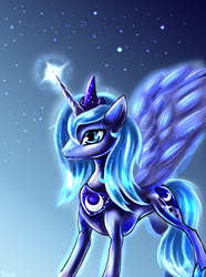 Size: 1000x1344 | Tagged: safe, artist:rriava, princess luna, alicorn, pony, g4, female, mare, s1 luna, solo