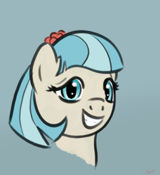 Size: 600x658 | Tagged: safe, artist:rainbow-dosh, coco pommel, g4, rarity takes manehattan, female, solo