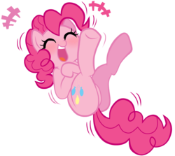 Size: 981x874 | Tagged: safe, artist:momo, pinkie pie, earth pony, pony, g4, butt, cute, diapinkes, female, laughing, mare, plot, solo