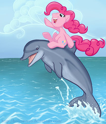 Size: 600x700 | Tagged: safe, artist:hollowzero, pinkie pie, dolphin, g4, commission