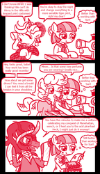 Size: 640x1110 | Tagged: safe, artist:ficficponyfic, coco pommel, hinny of the hills, king sombra, g4, rarity takes manehattan, comic, sexual harassment