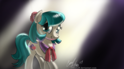 Size: 1440x802 | Tagged: safe, artist:ceehoff, coco pommel, earth pony, pony, g4, rarity takes manehattan, female, mare, solo