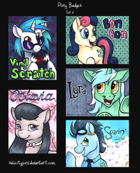 Size: 807x1000 | Tagged: safe, artist:helicityponi, bon bon, dj pon-3, lyra heartstrings, octavia melody, soarin', sweetie drops, vinyl scratch, earth pony, pegasus, pony, unicorn, g4, female, male, mare, record, stallion