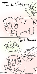 Size: 432x864 | Tagged: safe, artist:fillialcacophony, fluffy pony, magic, monochrome, pregnant