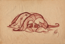 Size: 2083x1434 | Tagged: safe, artist:fluttershythekind, fluttershy, g4, blanket, female, sad, sketch, solo