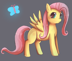 Size: 949x798 | Tagged: safe, artist:cherivinca, fluttershy, g4, blank flank, female, solo