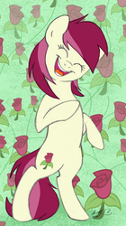 Size: 983x1759 | Tagged: safe, artist:ticklemefrosty, roseluck, pony, g4, bipedal, female, solo