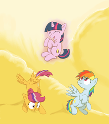 Size: 1762x2000 | Tagged: safe, artist:themightycoolblender, rainbow dash, scootaloo, twilight sparkle, g4