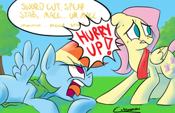 Size: 1224x792 | Tagged: safe, artist:extremeasaur5000, fluttershy, rainbow dash, g4, larp