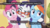 Size: 800x450 | Tagged: safe, pinkie pie, rainbow dash, rarity, g4, my little pony: friendship is magic, rarity takes manehattan, swearing