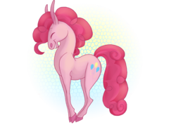 Size: 1078x768 | Tagged: safe, artist:loryska, pinkie pie, horse, pony, g4, female, happy, hoers, jumping, realistic, solo