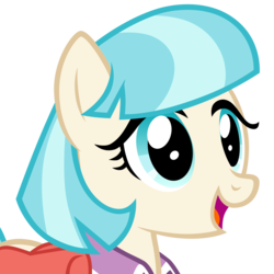 Size: 4129x4129 | Tagged: safe, artist:mrlolcats17, coco pommel, g4, rarity takes manehattan, absurd resolution, cute, female, happy, portrait, simple background, solo, transparent background, vector