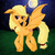 Size: 250x250 | Tagged: safe, artist:lourita-shine, applejack, bat pony, pony, g4, applebat, bat ponified, crossed legs, female, pixel art, race swap, solo