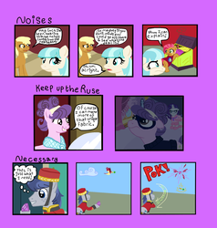 Size: 1700x1786 | Tagged: safe, artist:oneovertwo, babs seed, coco pommel, rarity, suri polomare, bird, g4, rarity takes manehattan, comic, female, male