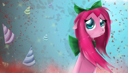 Size: 3456x1963 | Tagged: safe, artist:ladymonotone, pinkie pie, g4, female, pinkamena diane pie, solo