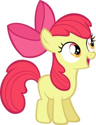 Size: 860x1119 | Tagged: safe, apple bloom, g4, cute, female, simple background, solo, vector, white background