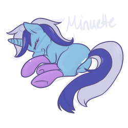 Size: 500x500 | Tagged: safe, artist:akara-art, minuette, pony, unicorn, g4, butt, clothes, female, plot, socks, solo