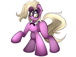 Size: 1491x1107 | Tagged: safe, artist:extradan, grace manewitz, earth pony, pony, g4, rarity takes manehattan, bad anatomy, female, glasses, mare, small head, solo