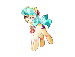 Size: 741x569 | Tagged: safe, artist:sararose, coco pommel, g4, rarity takes manehattan, eyes closed, female, simple background, solo, transparent background