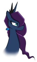 Size: 870x1440 | Tagged: safe, artist:lunarmarex, princess luna, luna-afterdark, g4, bust, female, simple background, solo