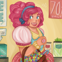 Size: 1000x1000 | Tagged: safe, artist:superlucky13, pinkie pie, human, g4, female, humanized, light skin, solo