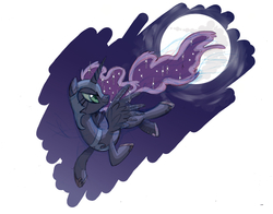 Size: 1073x842 | Tagged: safe, artist:nelnobody, nightmare moon, g4, female, moon, solo