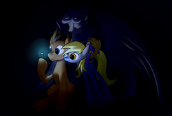 Size: 1850x1250 | Tagged: safe, artist:underpable, derpy hooves, doctor whooves, time turner, pegasus, pony, g4, female, mare, weeping angel