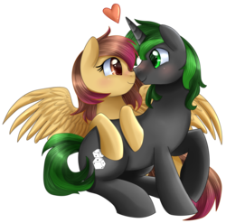 Size: 3942x3902 | Tagged: safe, artist:pridark, oc, oc only, heart, shipping, simple background, transparent background