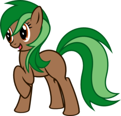 Size: 542x519 | Tagged: safe, artist:rainbowrage12, artist:rosemaryspice, oc, oc only, oc:rosemary spice, blank flank, cute, happy, open mouth, raised hoof, simple background, smiling, solo, standing, transparent background, vector
