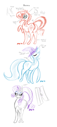 Size: 2893x6394 | Tagged: safe, artist:saliantsunbreeze, rarity, sunset shimmer, trixie, pony, unicorn, g4