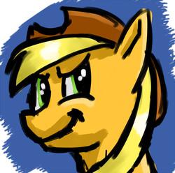 Size: 700x695 | Tagged: safe, artist:t-sparx, applejack, g4, female, portrait, smug, solo