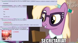 Size: 852x468 | Tagged: safe, grace manewitz, g4, rarity takes manehattan, glasses, meme, secretariat