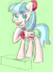 Size: 976x1316 | Tagged: safe, artist:theskitzogamer, coco pommel, g4, female, sketch, solo