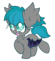 Size: 2088x2309 | Tagged: safe, artist:starlightlore, oc, oc only, oc:gracy gloom, bat pony, pony, simple background, solo, transparent background