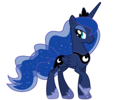 Size: 1600x1331 | Tagged: dead source, safe, artist:rainbowdash2955, princess luna, alicorn, pony, g4, female, mare, simple background, solo, transparent background, vector