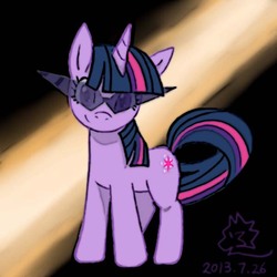 Size: 600x600 | Tagged: safe, artist:ashwolf, twilight sparkle, g4, female, pixiv, solo, sunglasses