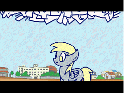 Size: 768x576 | Tagged: safe, artist:loukaw, derpy hooves, pegasus, pony, g4, animated, female, mail, mare, solo