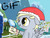 Size: 640x480 | Tagged: safe, artist:loukaw, derpy hooves, pegasus, pony, g4, female, hat, letter, mare, santa hat, solo