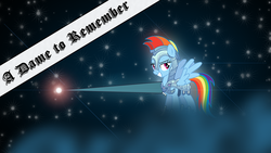 Size: 1920x1080 | Tagged: safe, artist:canon-lb, artist:ewized, rainbow dash, g4, armor, female, grin, joust, smiling, solo, sparkles, spread wings, stars, vector, wallpaper
