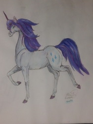 Size: 3096x4128 | Tagged: safe, artist:phoebehorselover, rarity, g4, female, high res, realistic, solo, traditional art