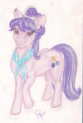 Size: 1376x2044 | Tagged: safe, artist:queensmate, suri polomare, g4, rarity takes manehattan, female, solo, traditional art