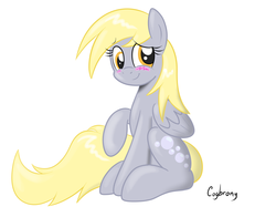 Size: 2592x1936 | Tagged: safe, artist:thebrokencog, derpy hooves, pegasus, pony, g4, blushing, female, mare, solo
