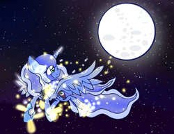 Size: 1500x1159 | Tagged: safe, artist:joyfulinsanity, princess luna, alicorn, pony, g4, female, moon, solo